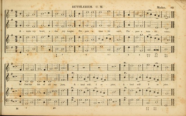 American Psalmody: a collection of sacred music, comprising a great variety of psalm, and hymn tunes, set-pieces, anthems and chants, arranged with a figured bass for the organ...(3rd ed.) page 86