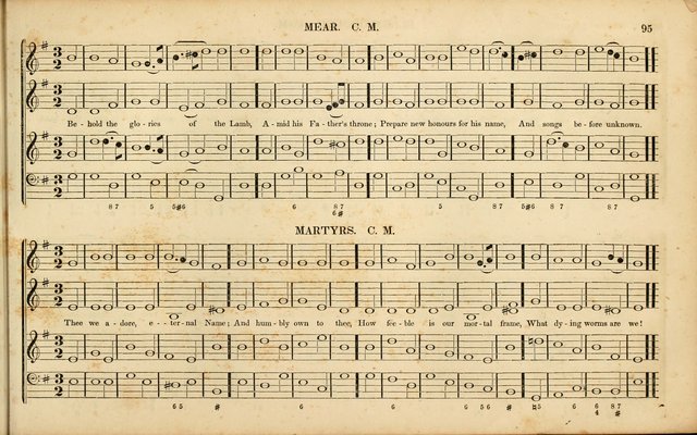 American Psalmody: a collection of sacred music, comprising a great variety of psalm, and hymn tunes, set-pieces, anthems and chants, arranged with a figured bass for the organ...(3rd ed.) page 92