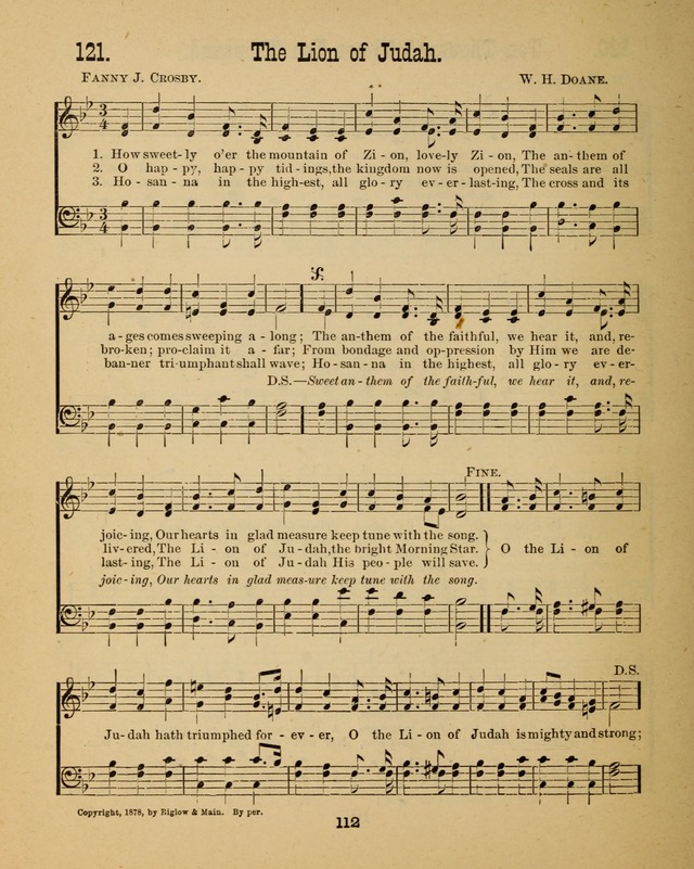 Augsburg Songs for Sunday Schools and other services page 112