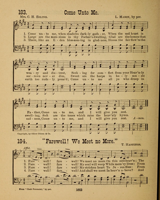 Augsburg Songs for Sunday Schools and other services page 162