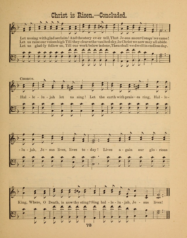 Augsburg Songs for Sunday Schools and other services page 73