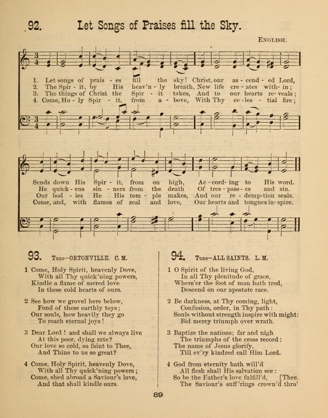 Augsburg Songs for Sunday Schools and other services page 89