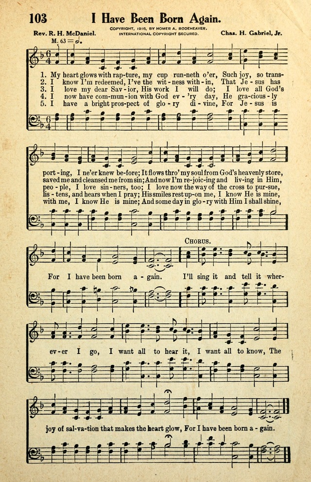 Awakening Songs for the Church, Sunday School and Evangelistic Services page 103