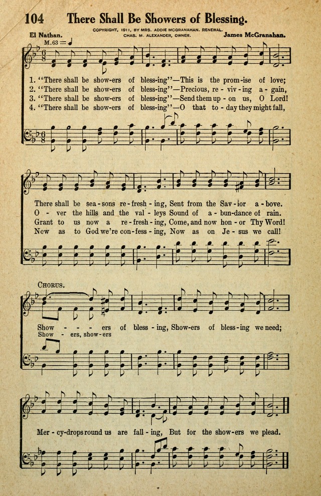 Awakening Songs for the Church, Sunday School and Evangelistic Services page 104