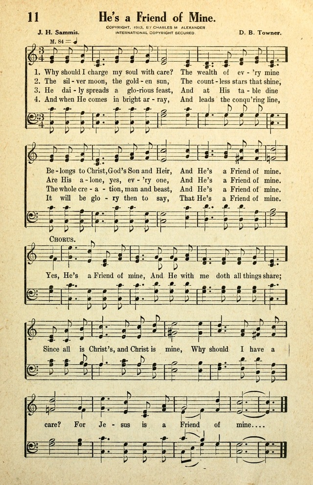 Awakening Songs for the Church, Sunday School and Evangelistic Services page 11