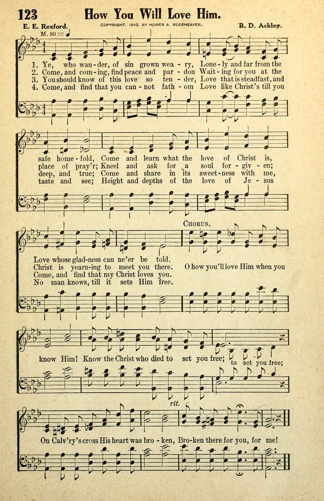 Awakening Songs for the Church, Sunday School and Evangelistic Services page 123