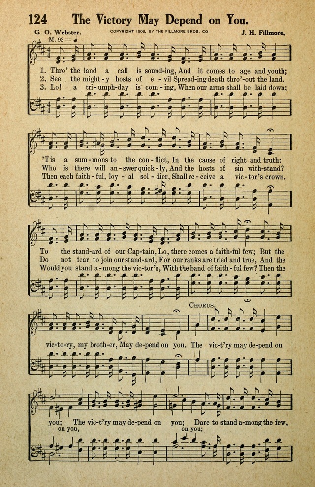 Awakening Songs for the Church, Sunday School and Evangelistic Services page 124