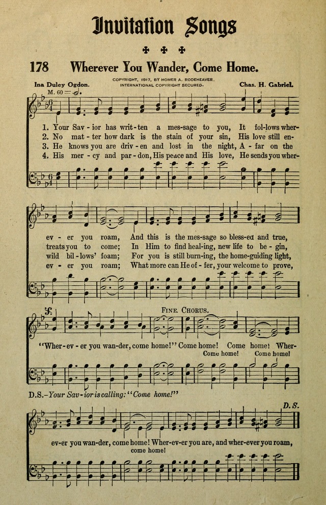 Awakening Songs for the Church, Sunday School and Evangelistic Services page 186