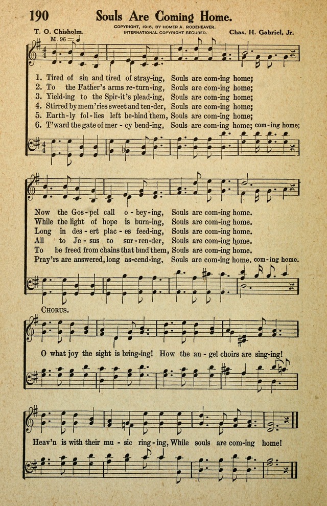 Awakening Songs for the Church, Sunday School and Evangelistic Services page 196