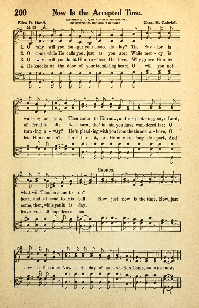 Awakening Songs for the Church, Sunday School and Evangelistic Services page 205