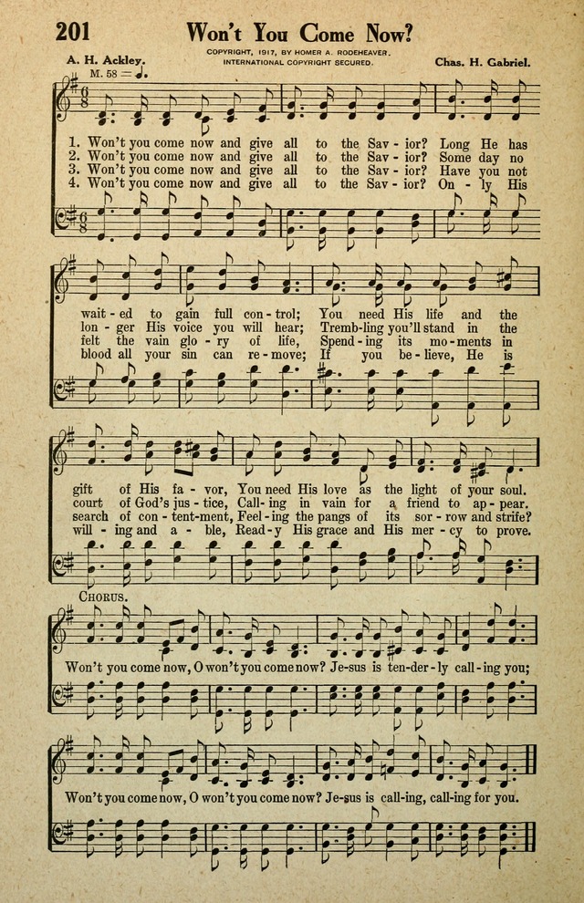 Awakening Songs for the Church, Sunday School and Evangelistic Services page 206