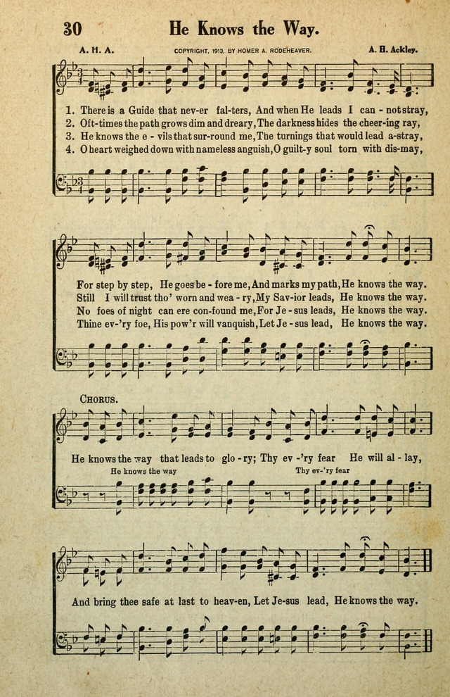 Awakening Songs for the Church, Sunday School and Evangelistic Services page 30