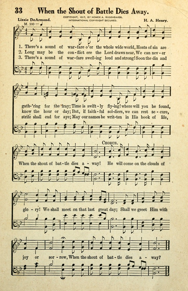 Awakening Songs for the Church, Sunday School and Evangelistic Services page 33