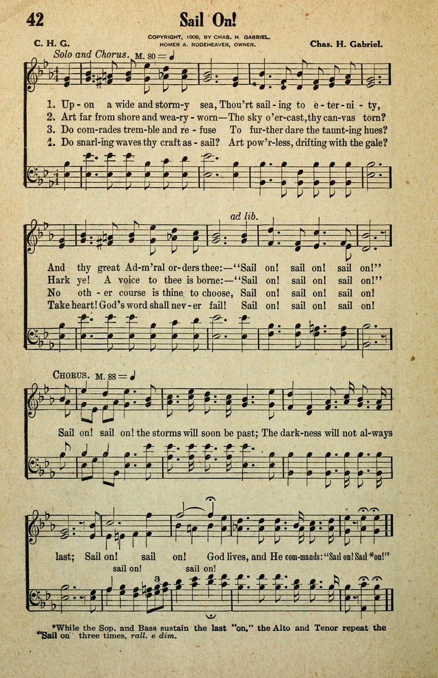 Awakening Songs for the Church, Sunday School and Evangelistic Services page 42