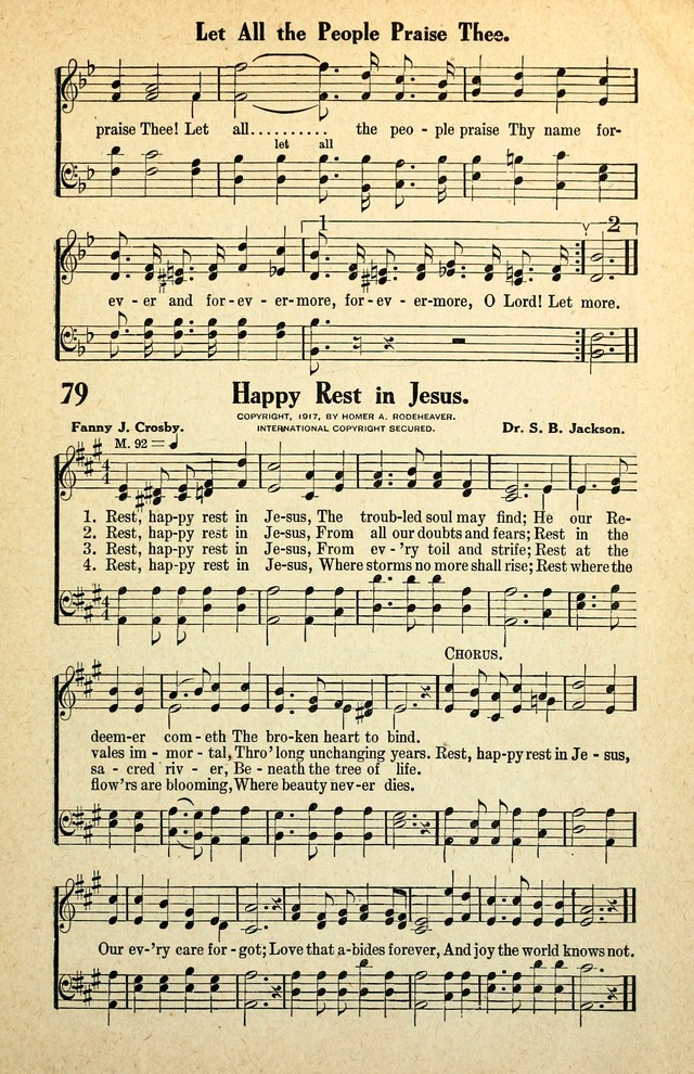 Awakening Songs for the Church, Sunday School and Evangelistic Services page 79