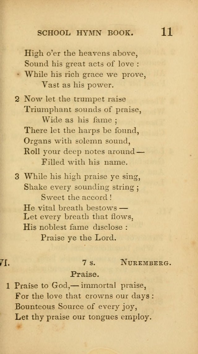 The American School Hymn Book page 11