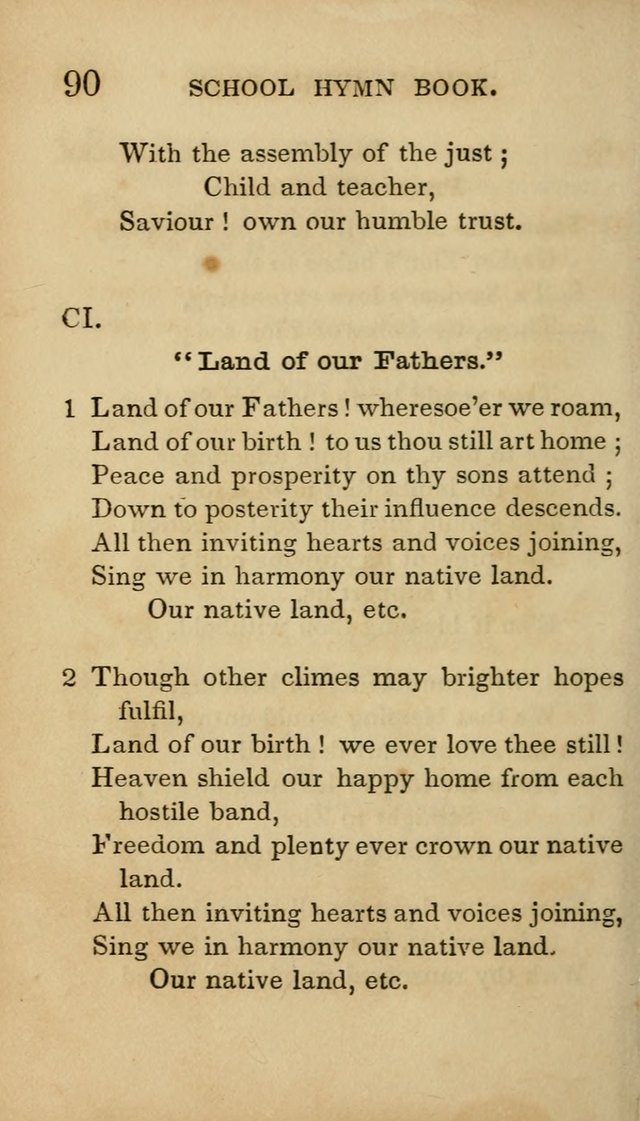 The American School Hymn Book page 90