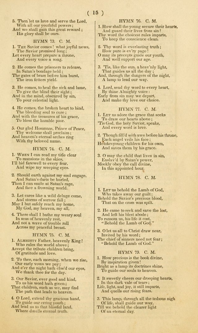 American Sunday School Psalmody; or, hymns and music, for the use of Sunday-schools and teacher