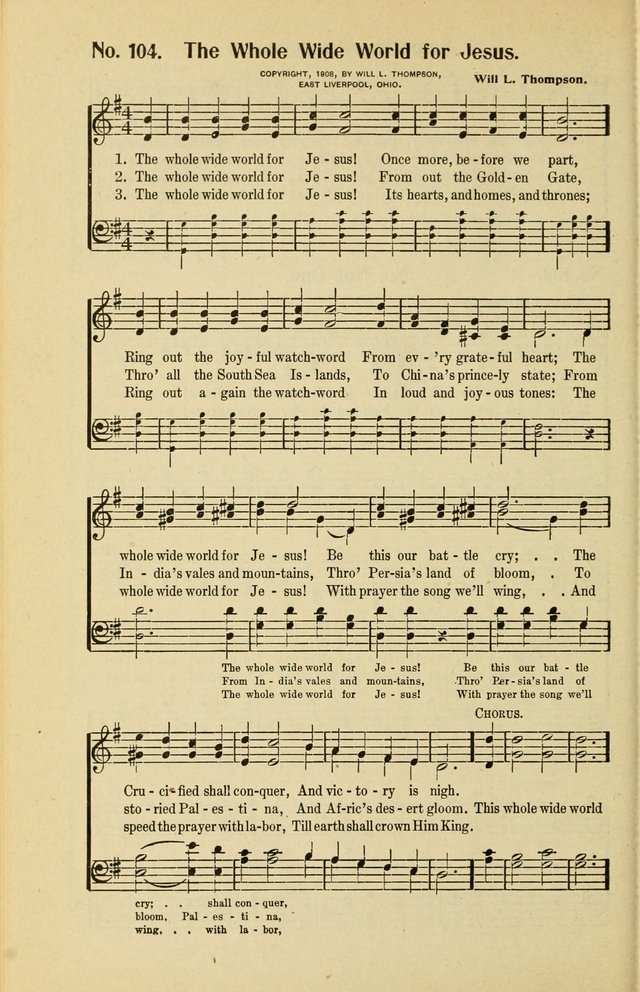 Assembly Songs: for use in evangelistic services, Sabbath schools, young peoples societies, devotional meetings, and the home page 105