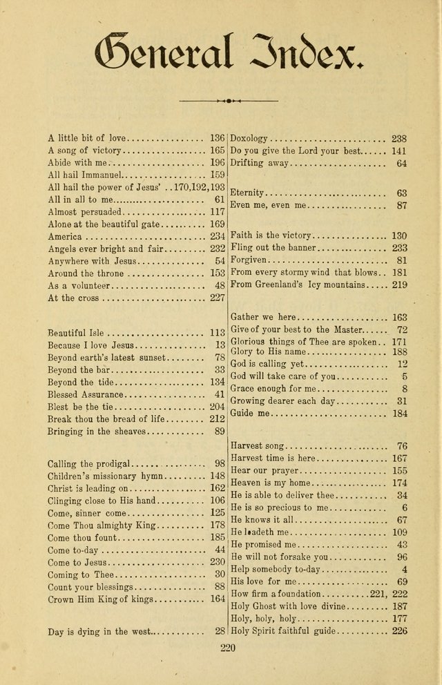 Assembly Songs: for use in evangelistic services, Sabbath schools, young peoples societies, devotional meetings, and the home page 219