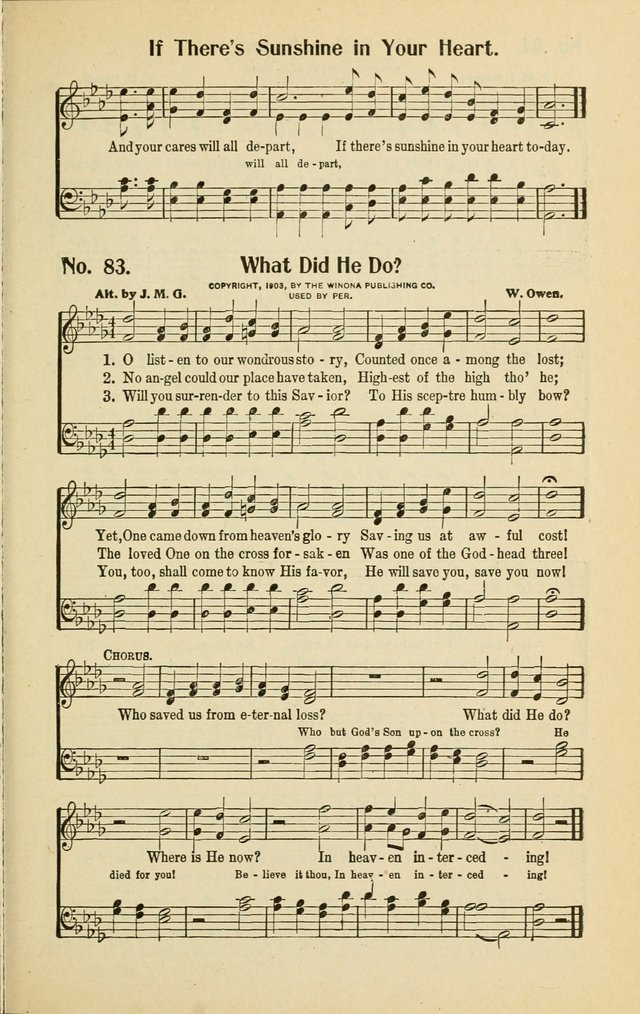 Assembly Songs: for use in evangelistic services, Sabbath schools, young peoples societies, devotional meetings, and the home page 84