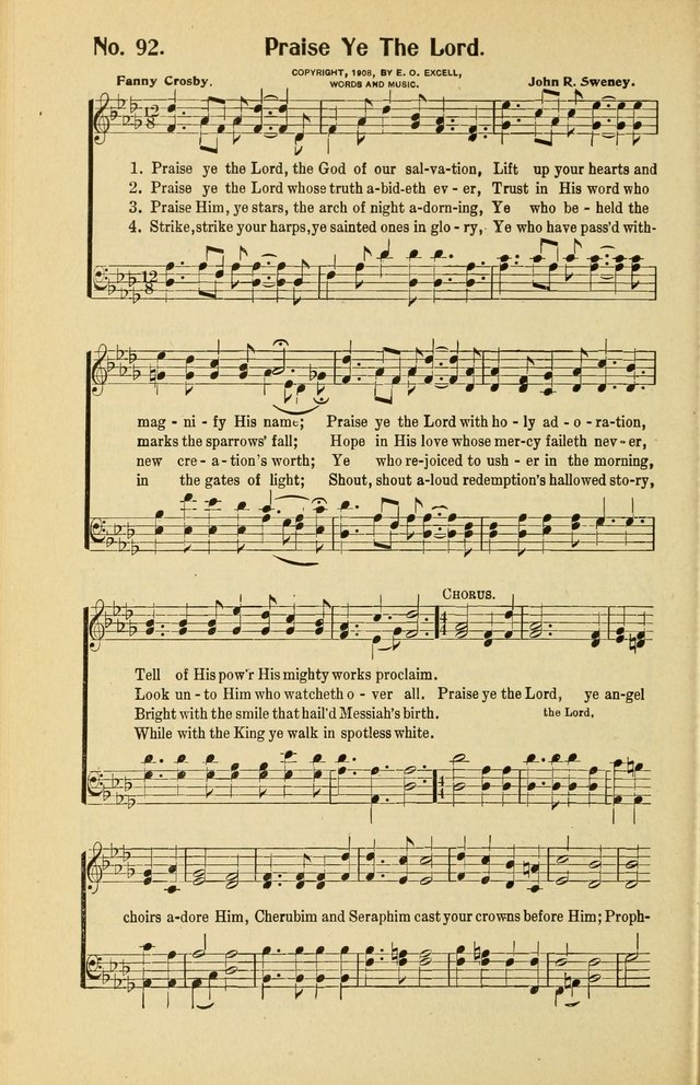 Assembly Songs: for use in evangelistic services, Sabbath schools, young peoples societies, devotional meetings, and the home page 93