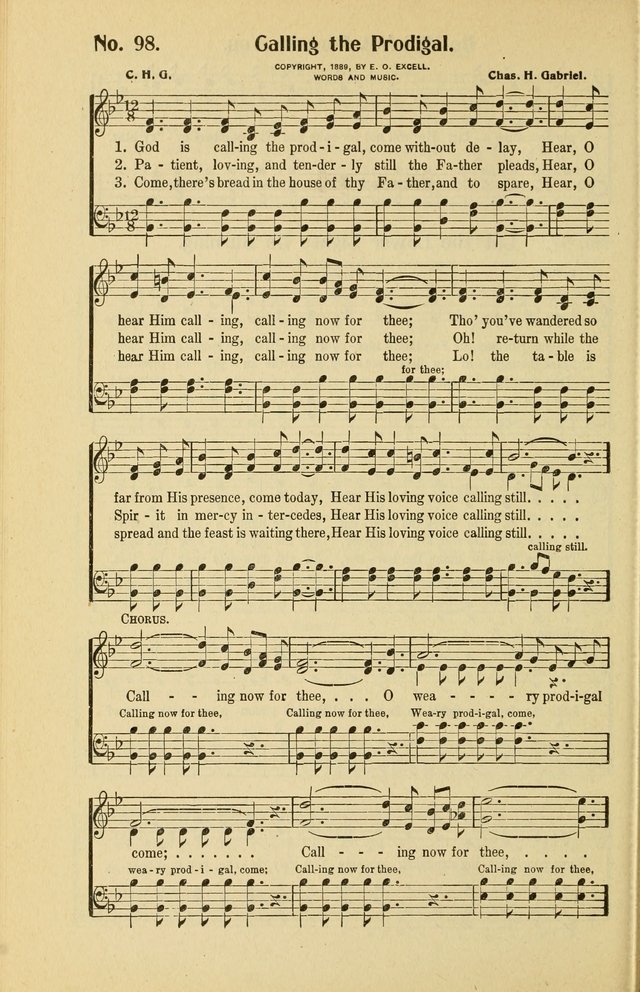 Assembly Songs: for use in evangelistic services, Sabbath schools, young peoples societies, devotional meetings, and the home page 99