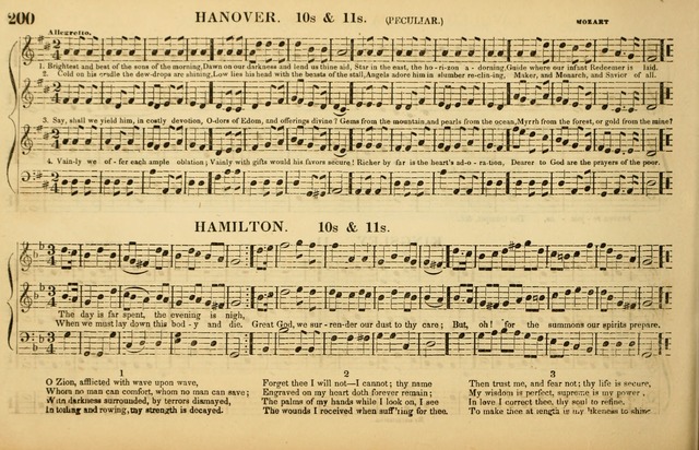 The American Vocalist: a selection of tunes, anthems, sentences, and hymns, old and new: designed for the church, the vestry, or the parlor; adapted to every variety of metre in common use. (Rev. ed.) page 200