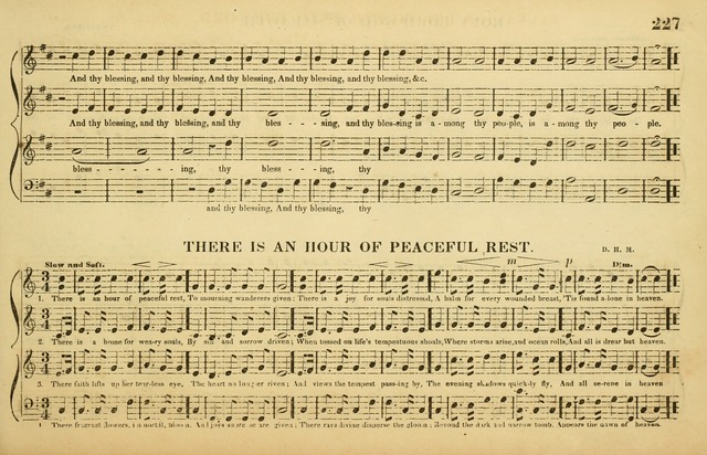 The American Vocalist: a selection of tunes, anthems, sentences, and hymns, old and new: designed for the church, the vestry, or the parlor; adapted to every variety of metre in common use. (Rev. ed.) page 227