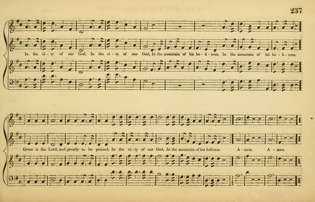 The American Vocalist: a selection of tunes, anthems, sentences, and hymns, old and new: designed for the church, the vestry, or the parlor; adapted to every variety of metre in common use. (Rev. ed.) page 237