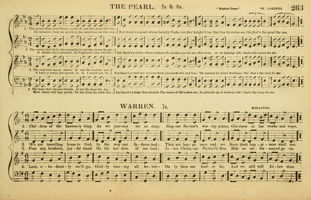 The American Vocalist: a selection of tunes, anthems, sentences, and hymns, old and new: designed for the church, the vestry, or the parlor; adapted to every variety of metre in common use. (Rev. ed.) page 263