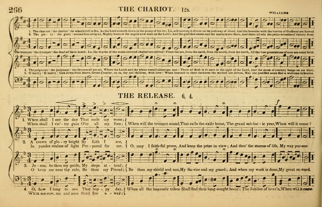 The American Vocalist: a selection of tunes, anthems, sentences, and hymns, old and new: designed for the church, the vestry, or the parlor; adapted to every variety of metre in common use. (Rev. ed.) page 266