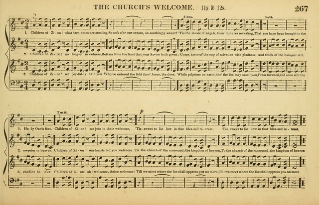 The American Vocalist: a selection of tunes, anthems, sentences, and hymns, old and new: designed for the church, the vestry, or the parlor; adapted to every variety of metre in common use. (Rev. ed.) page 267