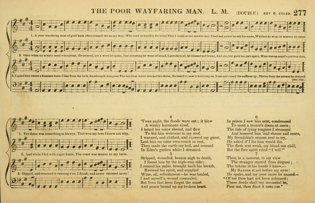 The American Vocalist: a selection of tunes, anthems, sentences, and hymns, old and new: designed for the church, the vestry, or the parlor; adapted to every variety of metre in common use. (Rev. ed.) page 277