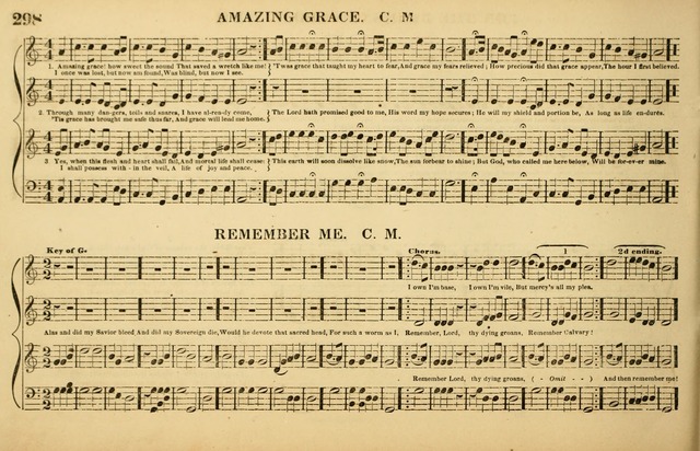 The American Vocalist: a selection of tunes, anthems, sentences, and hymns, old and new: designed for the church, the vestry, or the parlor; adapted to every variety of metre in common use. (Rev. ed.) page 298