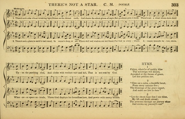 The American Vocalist: a selection of tunes, anthems, sentences, and hymns, old and new: designed for the church, the vestry, or the parlor; adapted to every variety of metre in common use. (Rev. ed.) page 303