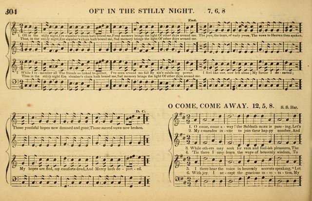 The American Vocalist: a selection of tunes, anthems, sentences, and hymns, old and new: designed for the church, the vestry, or the parlor; adapted to every variety of metre in common use. (Rev. ed.) page 304