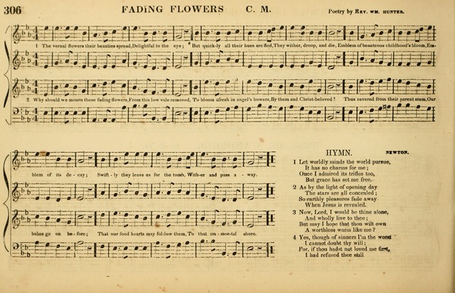 The American Vocalist: a selection of tunes, anthems, sentences, and hymns, old and new: designed for the church, the vestry, or the parlor; adapted to every variety of metre in common use. (Rev. ed.) page 306