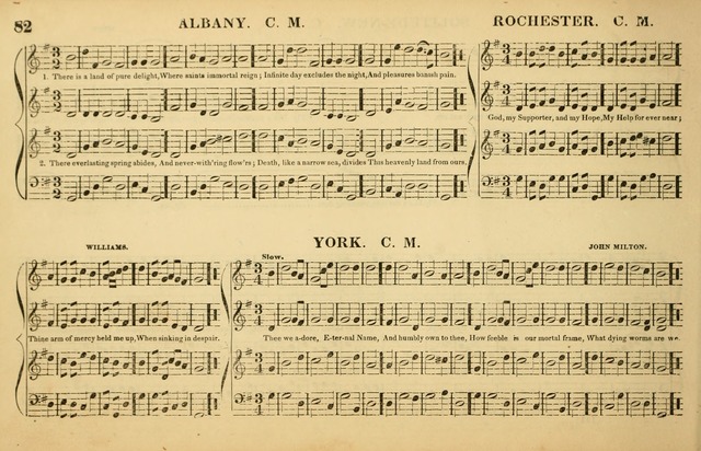 The American Vocalist: a selection of tunes, anthems, sentences, and hymns, old and new: designed for the church, the vestry, or the parlor; adapted to every variety of metre in common use. (Rev. ed.) page 82