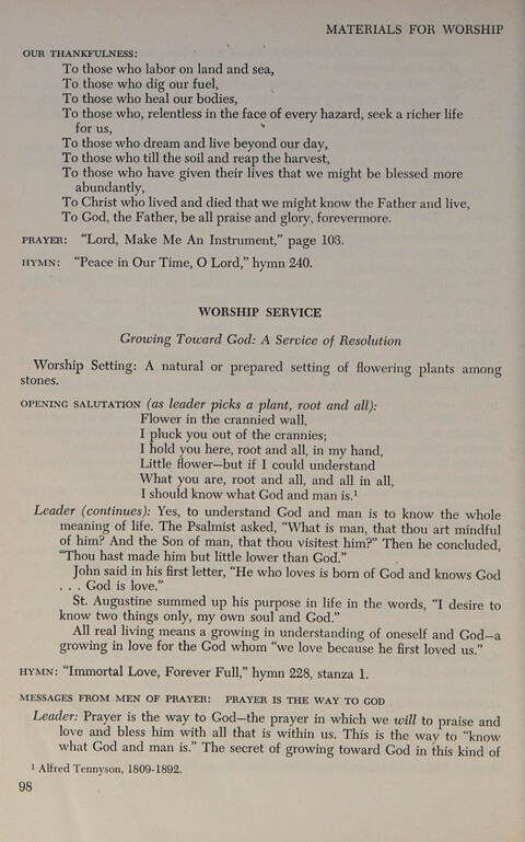 At Worship: a hymnal for young churchmen page 316