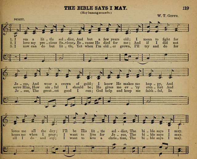 The Brilliant: a cluster of song brilliants for Sunday schools. Including a tempernace department page 119