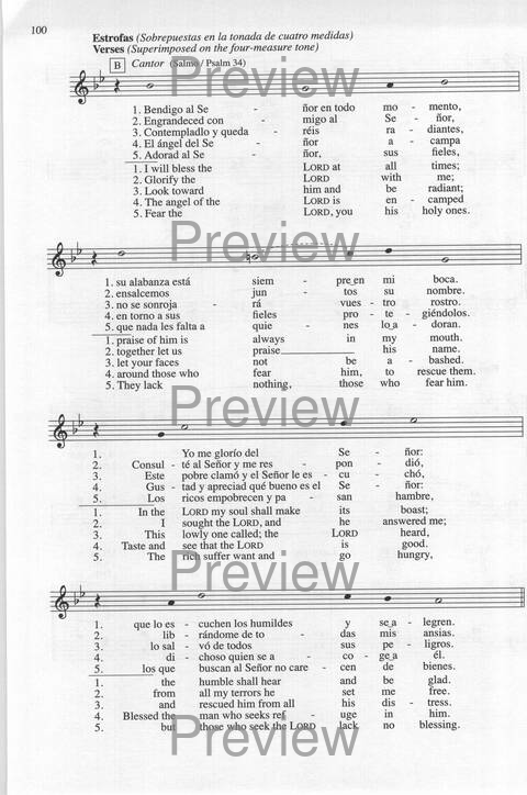 Bendigo al Señor: cánones, ostinatos, aclamacines y cantos de taizé page 100