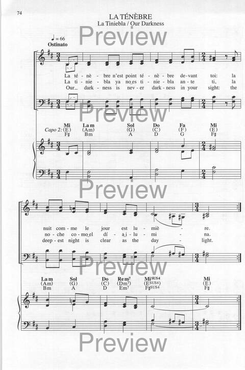 Bendigo al Señor: cánones, ostinatos, aclamacines y cantos de taizé page 74