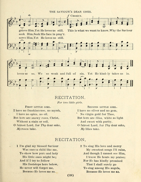 Buds and Blossoms for the Little Ones: a song book for infant classes or Sunday schools page 19