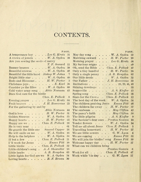 Buds and Blossoms for the Little Ones: a song book for infant classes or Sunday schools page 2