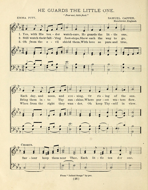 Buds and Blossoms for the Little Ones: a song book for infant classes or Sunday schools page 26