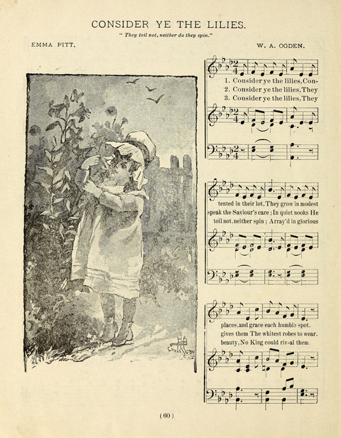 Buds and Blossoms for the Little Ones: a song book for infant classes or Sunday schools page 60