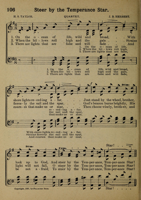 The Battle Cry: a new collection of temperance and prohibition songs page 106