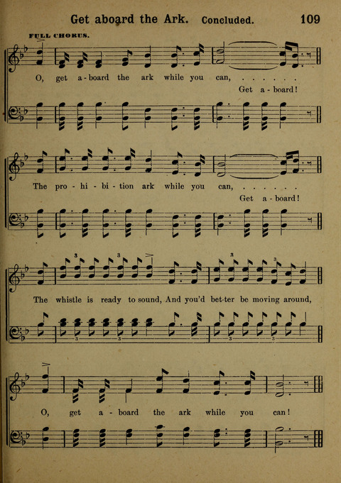 The Battle Cry: a new collection of temperance and prohibition songs page 109