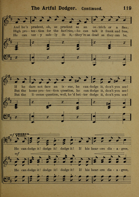 The Battle Cry: a new collection of temperance and prohibition songs page 119